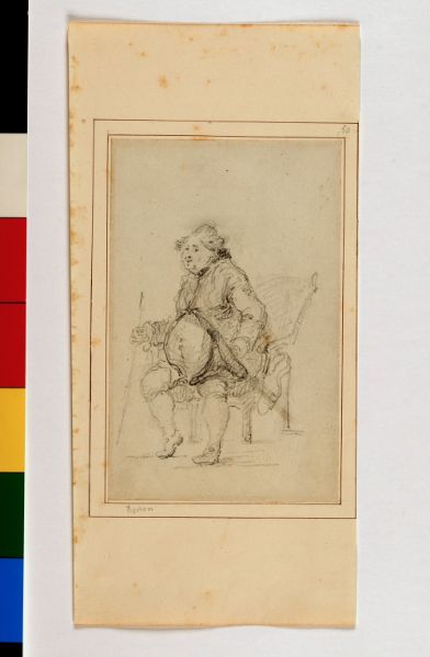 Homme assis sur un fauteuil [Cardinal de Bernis?] (titre factice)