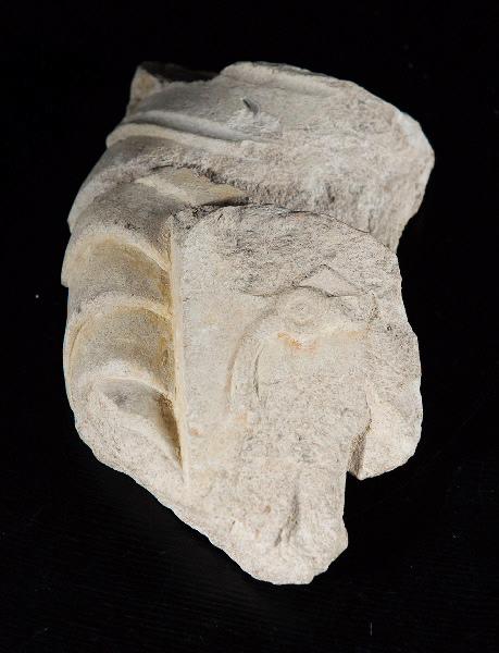 Fragment de buste d'un apôtre tenant un livre