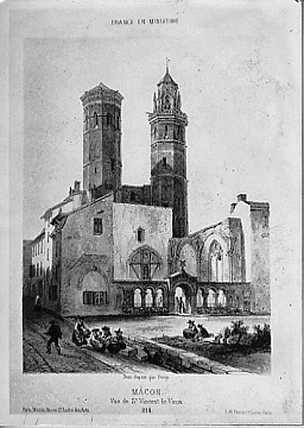 Mâcon, vue de Saint-Vincent le Vieux