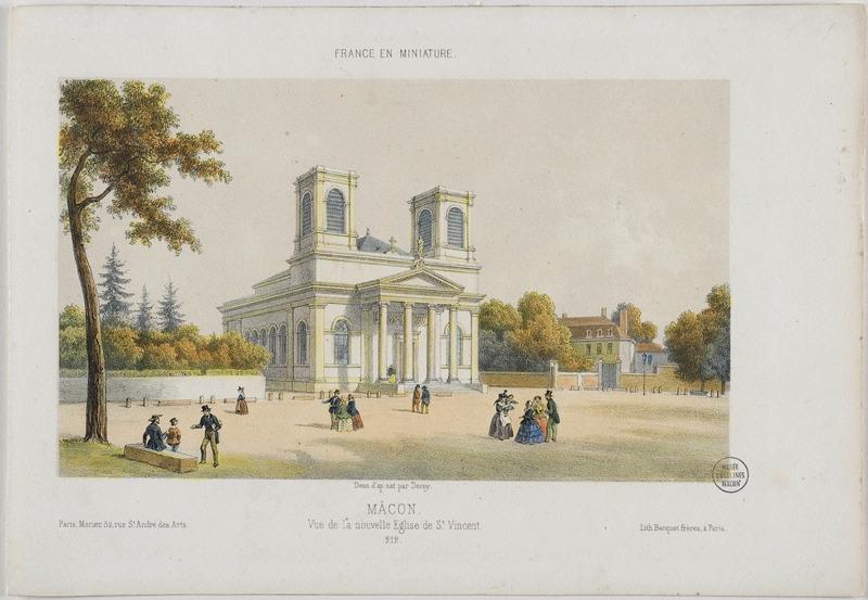 Mâcon, Vue de la nouvelle Eglise de St. Vincent ; France en miniature