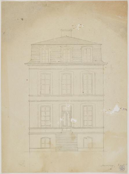 Dessin d'architecture : Elévation d'un immeuble