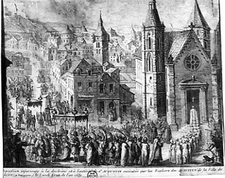 Procession injurieuse à la doctrine et à l'autorité de Saint Augustin