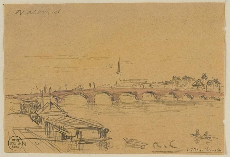 La Saône à Mâcon (vue du Pont de Saint-Laurent)