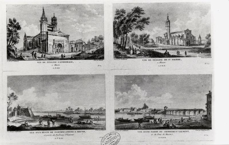 Quatre vues de Mâcon