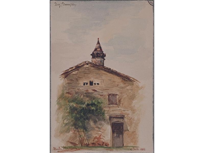 Cheminée sarrasine à Boz (Ain)