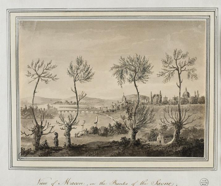 View of Mâcon , on the Banks of the Saone