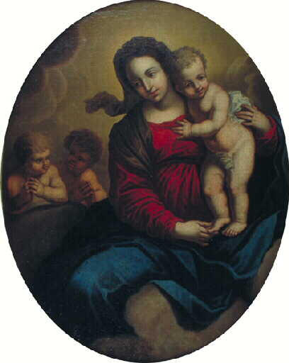 Vierge à l'enfant debout