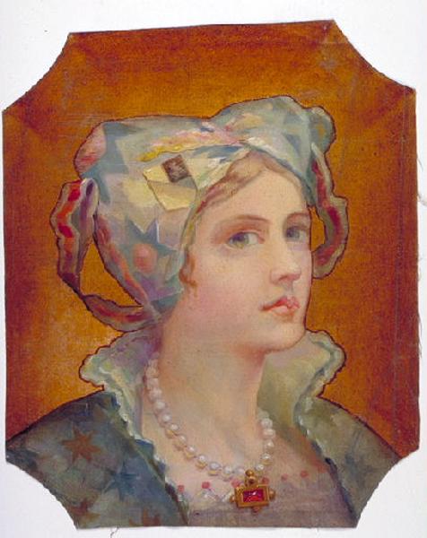 Tête de femme de trois-quarts