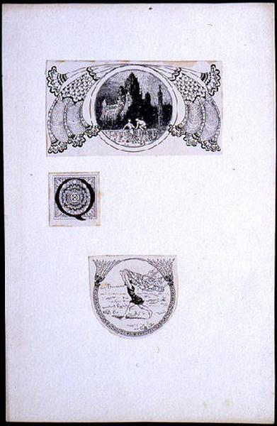 Salammbô, tête de chapitre, lettrine et cul de lampe : passage d'une balustrade