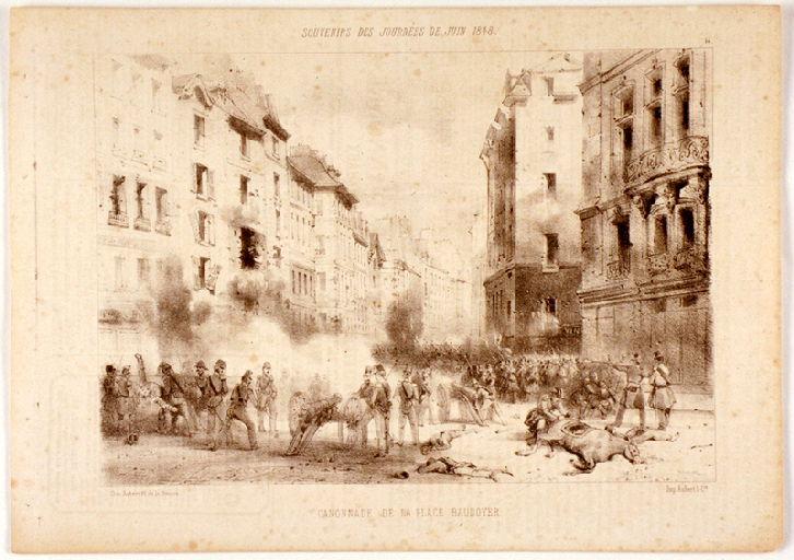 Souvenirs des journées de juin 1848 ; Canonnade de la place Baudoyer