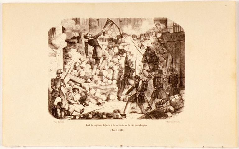 Mort du capitaine Deporte à la barricade rue St Jacques