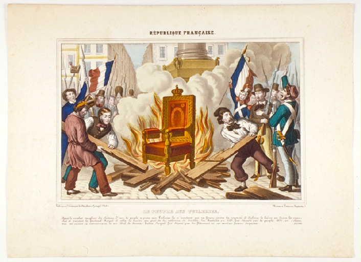 Le peuple aux Tuileries. 24 février 1848