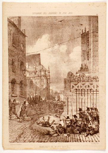 Souvenirs des journées de juin 1848 ; Barricade de la rue Clovis