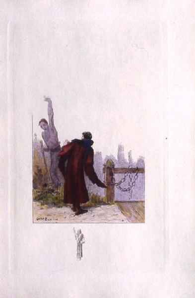 Saint Julien l'Hospitalier, chapitre 01 - Le mendiant apparaît au père de Julien (tirage couleur)