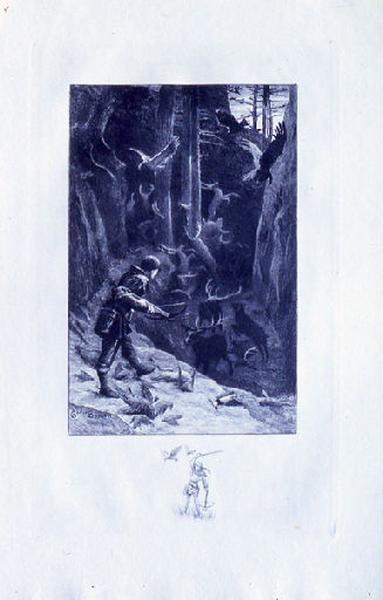 Saint Julien l'Hospitalier, chapitre 01 - Mais Julien ne se fatiguait pas de tuer (tirage bleu)