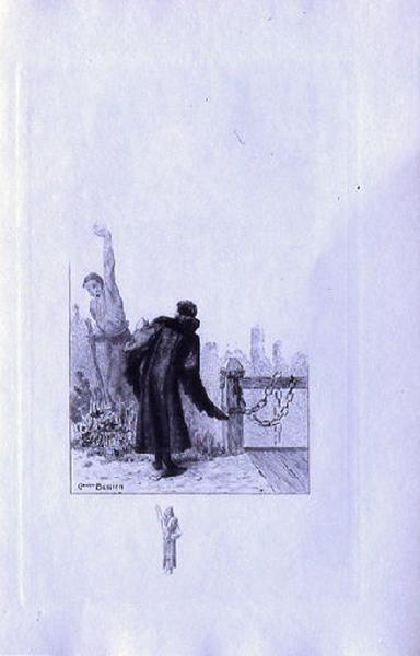 Saint Julien l'Hospitalier, chapitre 01 - Le mendiant apparaît au père de Julien (tirage noir)