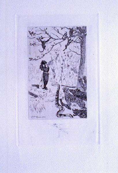 Saint Julien l'Hospitalier, chapitre 02 - Et tous les animaux se représentèrent (1er état de la gravure)