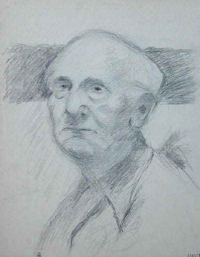 Autoportrait (Un autoportrait au recto et au verso de la feuille au graphite.)