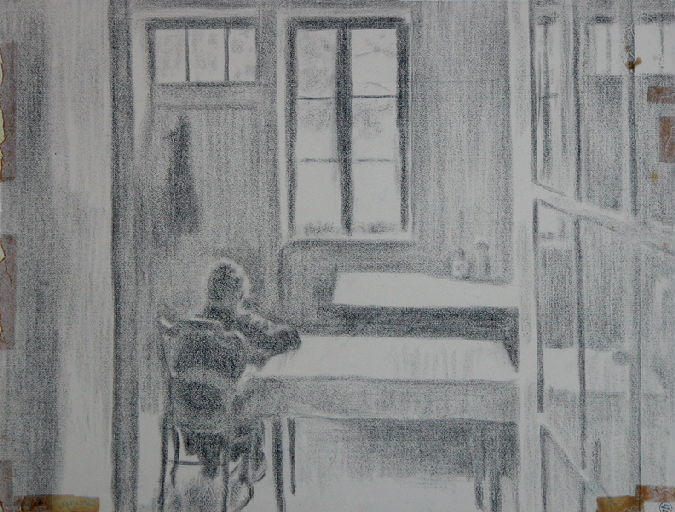 La mère de l'artiste chez elle
