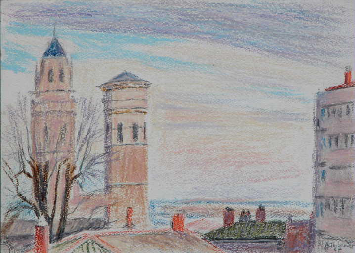 Vue des tours du Vieux Saint-Vincent