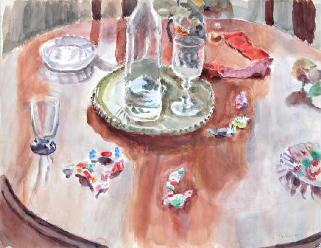 Composition à la bouteille, aux verres et aux bonbons