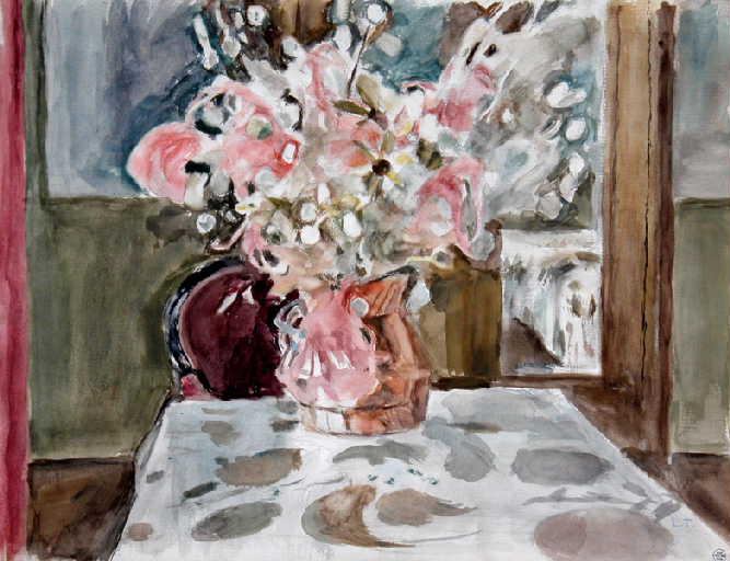 Composition au bouquet de fleurs