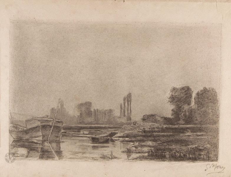 Bateaux au bord de Saône