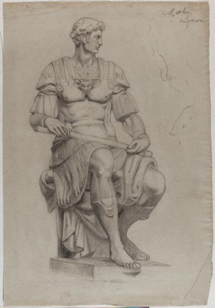Etude d'après l'antique (Julien de Médicis de Michel Ange)