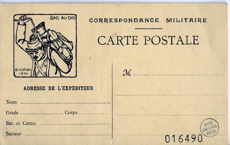 correspondance militaire - carte postale illustrée