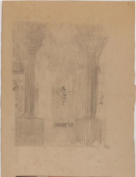 Etude préparatoire pour La muse de l'imagier