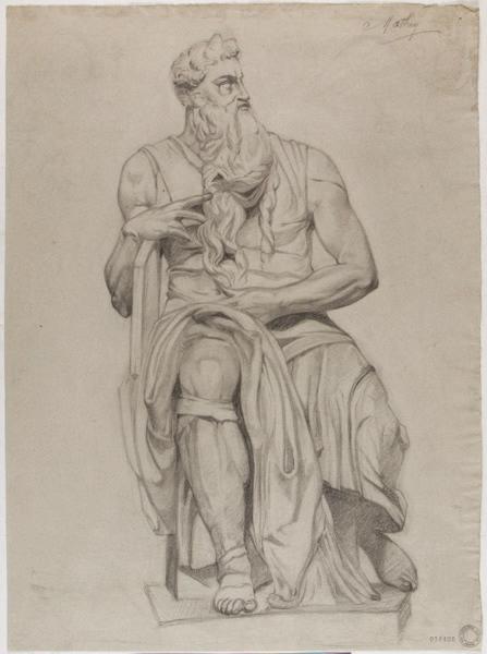 Etude d'après l'antique (Moïse de Michel Ange)