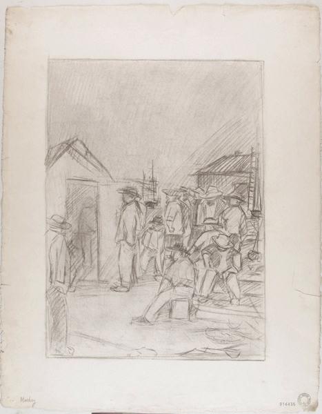 Sur le port : pause des dockers