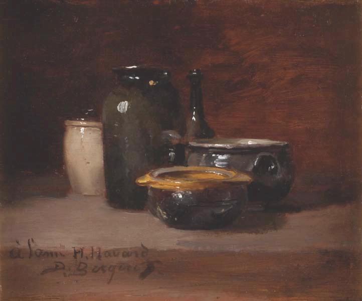 Nature morte : poteries et vases