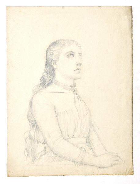 Etude d'un buste de jeune fille