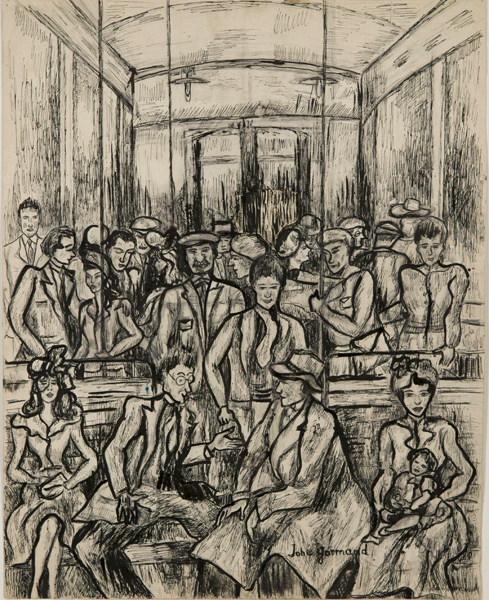 Le Métro (encre de Chine)