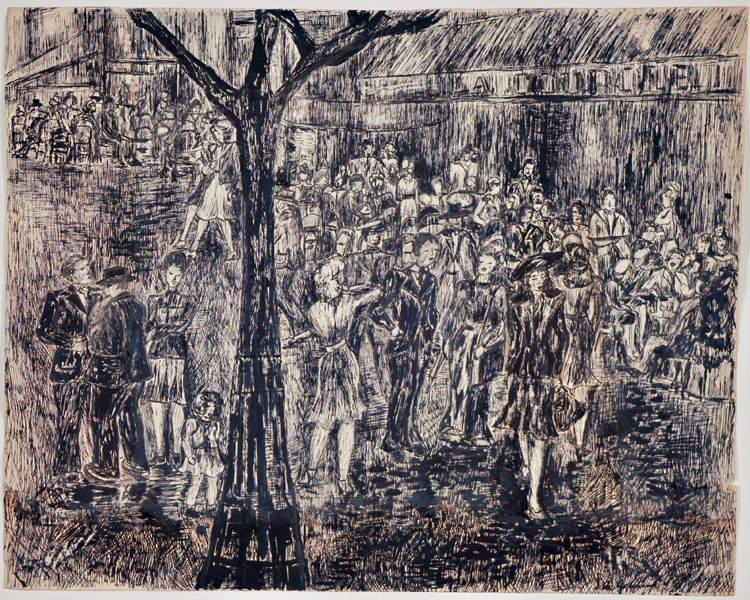 Montparnasse (encre de Chine) ; La Coupole