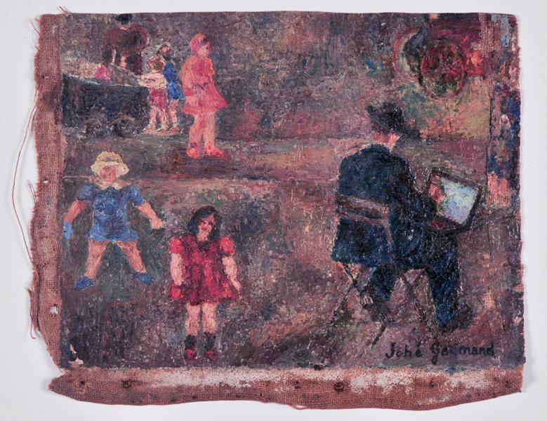 Scène de rue (recto) ; Nature morte (verso, détail)