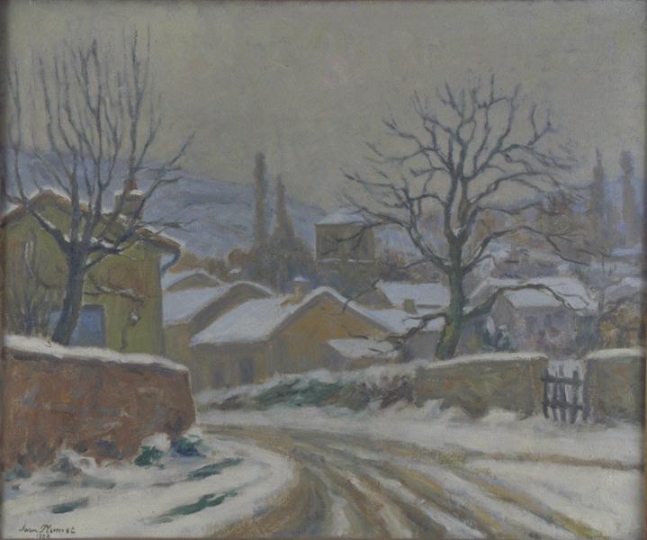 Village sous la neige