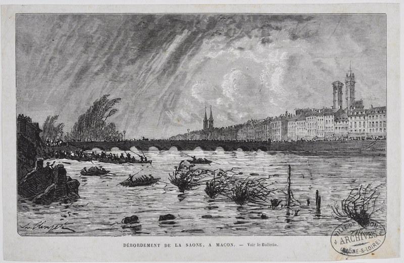 Débordement de la Saône, à Mâcon
