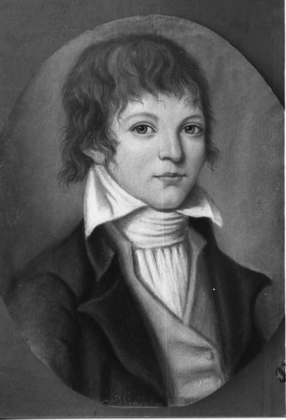 Portrait de Félix [Casimir] Barbuat de Juranvigny (Portrait à l'âge de 12 - 14 ans, oncle par alliance de Jeanne Guichard qui est décédée à Paris en 1864.)