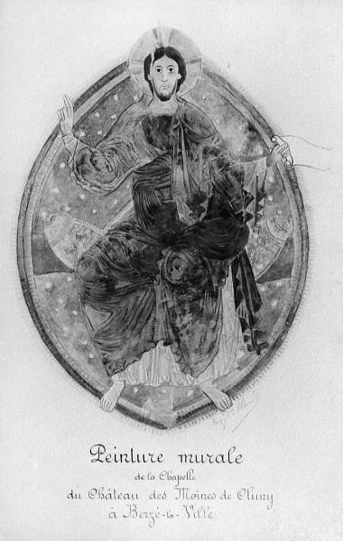 Peinture murale de la Chapelle du Château des Moines de Cluny