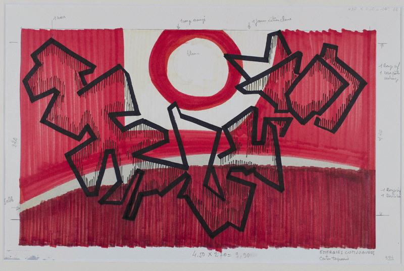 ENERGIES CONJUGUEES / Carton tapisserie (Titre inscrit sur l'oeuvre)