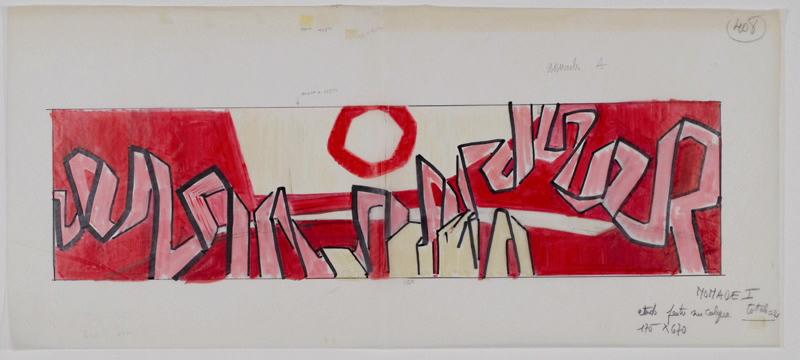 NOMADE I / étude feutre sur calque / 175 x 670 (Titre inscrit sur l'oeuvre)