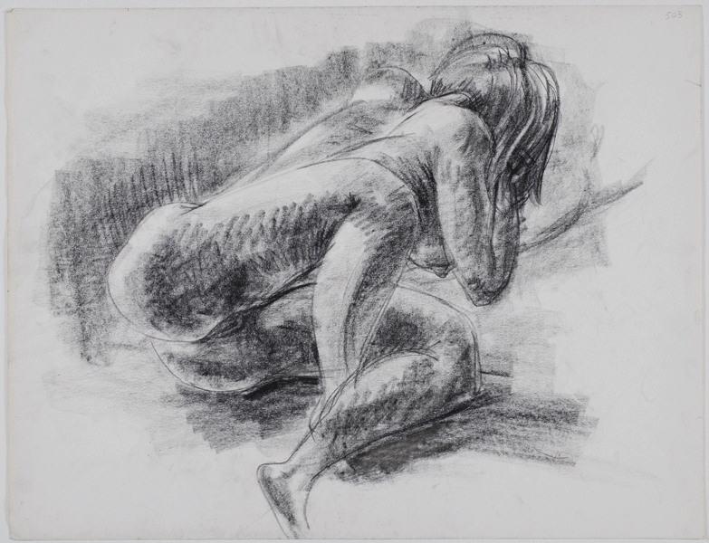 Sans titre ; Nu lisant (Titre non inscrit sur le dessin)