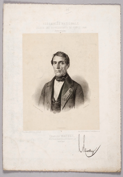 Charles MATHEY ; Assemblée Nationale : Galerie des Représentants du Peuple (1848) (Saône-et-Loire)