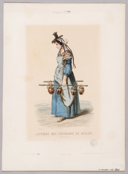 Laitière des environs de Mâcon. Saône-et-Loire