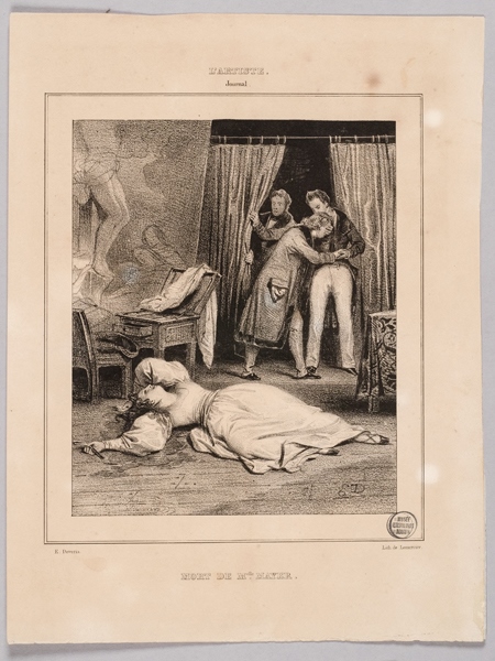 Mort de Melle Mayer ; L'artiste