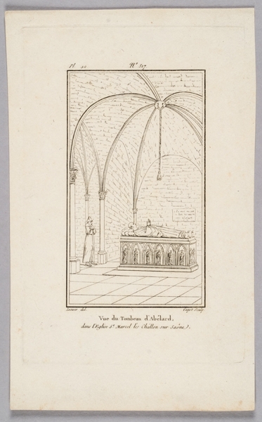 Vue du Tombeau d'Abélard, dans l'Eglise St Marcel lès Challon sur Saône
