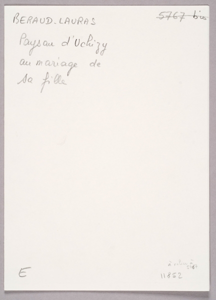 Paysan d'Uchizy au mariage de sa fille