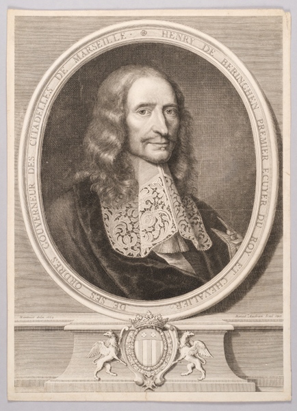 Henry de Beringhen Premier écuyer du Roy et Chevalier de ses ordres Gouverneur des Citadelles de Marseille